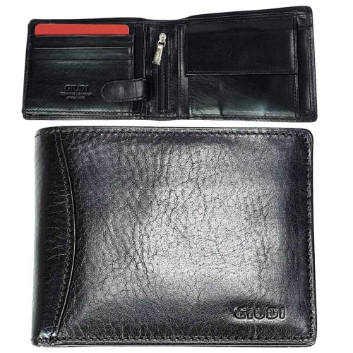  Čierna pánska kožená peňaženka Giudi