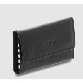  Dámsky čierny kožený prívesok na kľúče Giudi