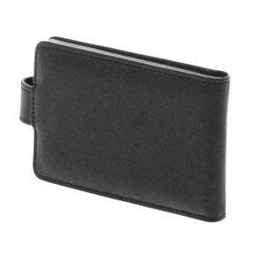  Giudi čierny saténový kožený držiak na karty