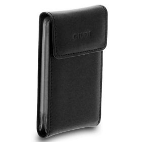  Čierny kožený držiak na karty Giudi