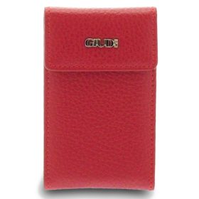  Dámsky kožený držiak na karty Giudi červený
