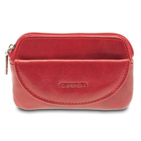  Dámska červená kožená kľúčenka Giudi