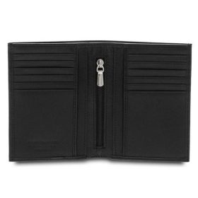    Pánska kožená peňaženka Giudi, puzdro na bankovú kartu, čierna 12,5 x 10 cm