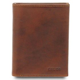    Pánska kožená peňaženka Giudi, puzdro na bankovú kartu, hnedá 12,5 x 10 cm