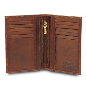    Pánska kožená peňaženka Giudi, puzdro na bankovú kartu, hnedá 12,5 x 10 cm