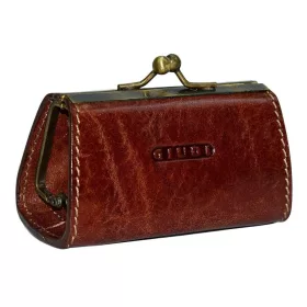    Hnedá kožená peňaženka Giudi classic style 9 cm × 5 cm