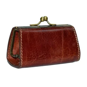    Hnedá kožená peňaženka Giudi classic style 9 cm × 5 cm