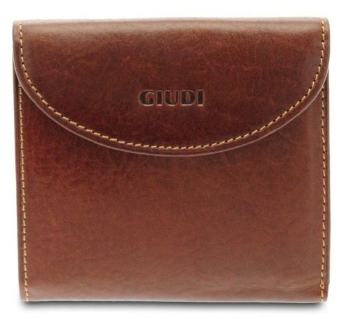  Giudi malá hnedá kožená peňaženka Vachetta 10 × 9,5 cm