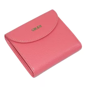  Malá ružová dámska kožená peňaženka Giudi