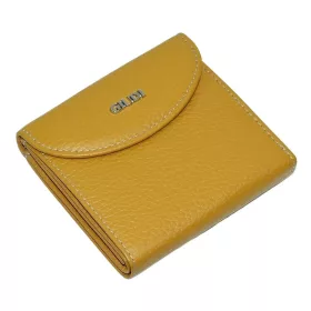  Malá dámska kožená peňaženka horčicovej farby Giudi