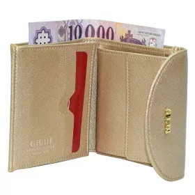  Dámska kožená peňaženka Giudi malá zlatá