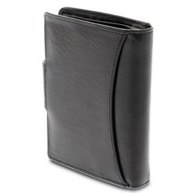    Dámska kožená peňaženka Giudi clip-on, čierna vacchetta 13 x 11 cm