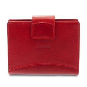    Dámska kožená peňaženka Giudi červená s komplexným remienkom