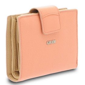    Dámska kožená peňaženka Giudi lososovej farby 13 x 11 cm