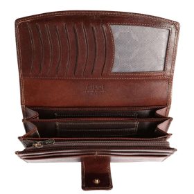  Dámska hnedá kožená peňaženka Giudi