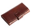  Dámska hnedá kožená peňaženka Giudi