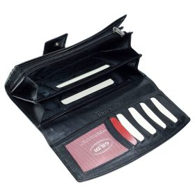  Čierna kožená dámska peňaženka Giudi