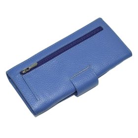  Dámska veľká indigová kožená peňaženka Giudi