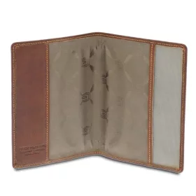  Giudi hnedý kožený držiak na pas, držiak na doklady