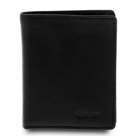    Giudi čierna pánska kožená peňaženka Vacchetta, aktovka 10,2 x 8,2 cm