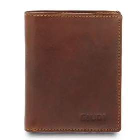    Giudi hnedá pánska kožená peňaženka Vacchetta, aktovka 10,2 x 8,2 cm