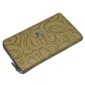  Dámska béžová kožená peňaženka Giudi 19 × 10,5 cm