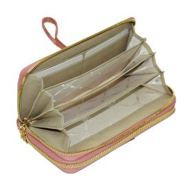    Kožená peňaženka Giudi lososovej farby so vzorom hadej kože