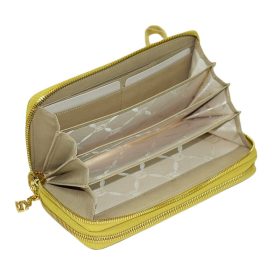  Žltá kožená peňaženka Giudi so vzorom hadej kože