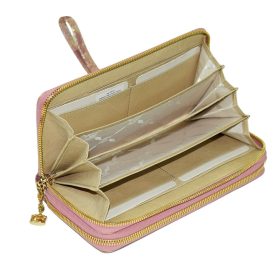  Ružová kožená peňaženka Giudi so vzorom hadej kože