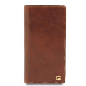    Giudi pánska kožená aktovka vacchetta, držiak na bankové karty, hnedá 18,5 x 9,5 cm