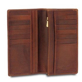    Giudi pánska kožená aktovka vacchetta, držiak na bankové karty, hnedá 18,5 x 9,5 cm