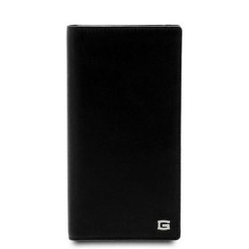    Giudi pánska kožená aktovka vacchetta, držiak na bankovú kartu, čierna 18,5 x 9,5 cm