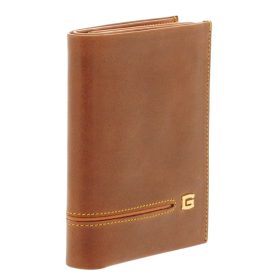    Čierna pánska stojaca kožená peňaženka Giudi Mendes 12,7 x 10 cm