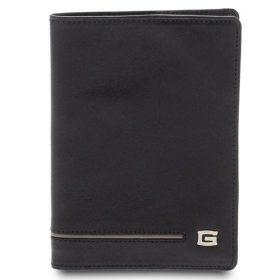    Giudi kombinovaný čierny a sivý kožený držiak na pas 13,5 x 9,5 cm