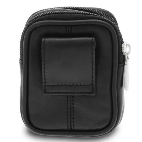    Giudi malá čierna taška na opasok z pravej kože 11 x 8,5 cm