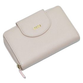  Dámska kožená peňaženka Giudi clip-on púdrovej farby