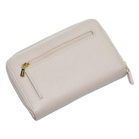  Dámska kožená peňaženka Giudi clip-on púdrovej farby