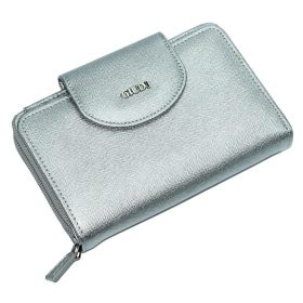    Giudi strieborná dámska kožená peňaženka so zapínaním