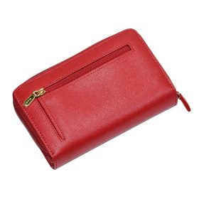  Dámska kožená peňaženka Giudi červená s klipom