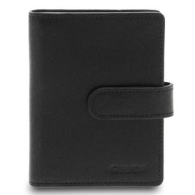    Exkluzívny taliansky čierny kožený držiak na karty Giudi 10,4 x 8 cm