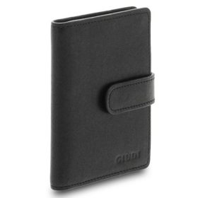    Exkluzívny taliansky čierny kožený držiak na karty Giudi 10,4 x 8 cm