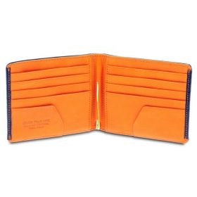    Kožená dolárová peňaženka Giudi Halifax tmavohnedo-oranžová 10,4 x 9 cm