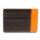  Giudi čierno-oranžové pánske kožené puzdro na karty, peňaženka 12,5 x 8,5 cm