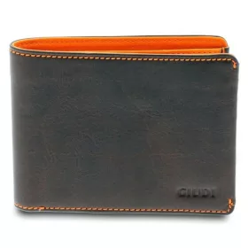    Kožená peňaženka Giudi Halifax tmavohnedo-oranžová 12 x 9,5 cm