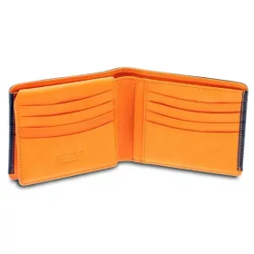    Kožená peňaženka Giudi Halifax tmavohnedo-oranžová 12 x 9,5 cm