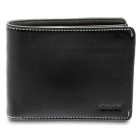    Čierno-šedá kožená peňaženka Giudi Halifax 12 x 9,5 cm