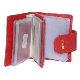  Giudi červený kožený držiak na karty 32-64 ks