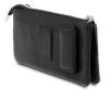  Čierna kožená peňaženka Giudi s možnosťou pripevnenia na opasok, držiak na mobil 19 x 10,5 cm