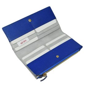    Dámska kožená peňaženka Giudi modrá, aktovka 19 × 9,5 cm