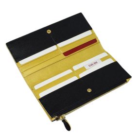    Čierna dámska kožená peňaženka Giudi, aktovka 19 × 9,5 cm